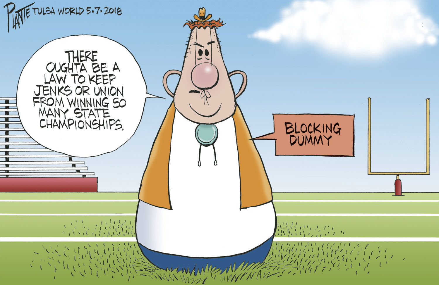 Bruce Plante Cartoon: Oklahoma High school football